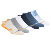 Skechers USA / Cotton Tie-Dye No-Show Socks - 6 Pack