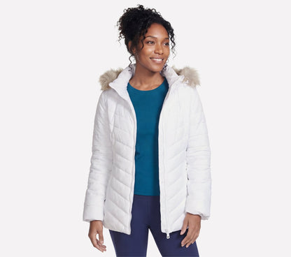Women Skechers On-The-GO GO SHIELD Cozy Fit Belted Parka