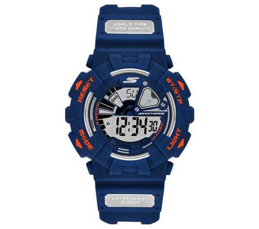 Men Skechers Digital Blue Watch