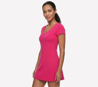 Women Skechers GO WALK Scoop Short Sleeve Dress