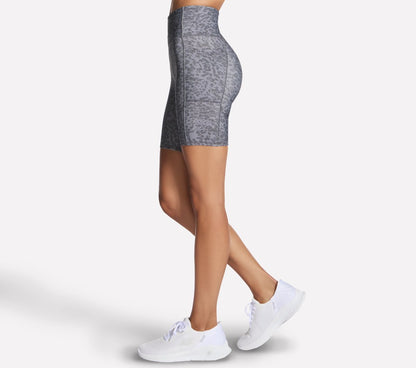 Women Skechers GO FLEX Printed High Waisted 8 Inch Bike Short